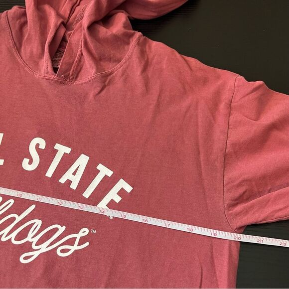 Comfort Colors Red Mississippi State Bulldogs Hail State Hoodie Medium NWT - Picture 8 of 9